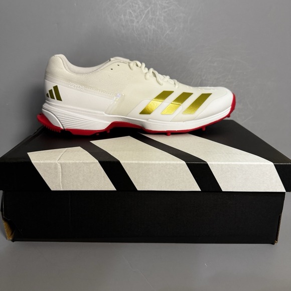 adidas 22YDS Cricket Shoes White / Gold Spikes Mens 12.5 main image 8